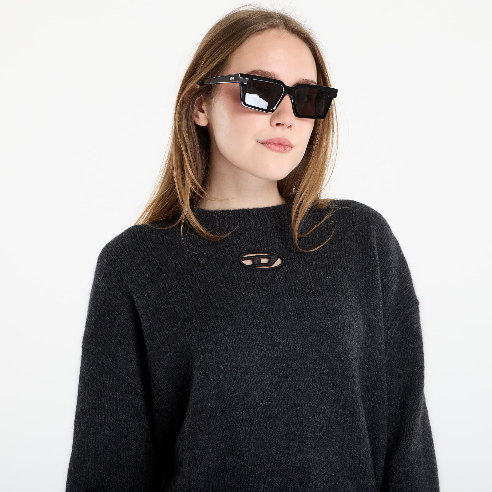 Sweaters DIESEL M-Areeta Knitwear Dark Grey Melange