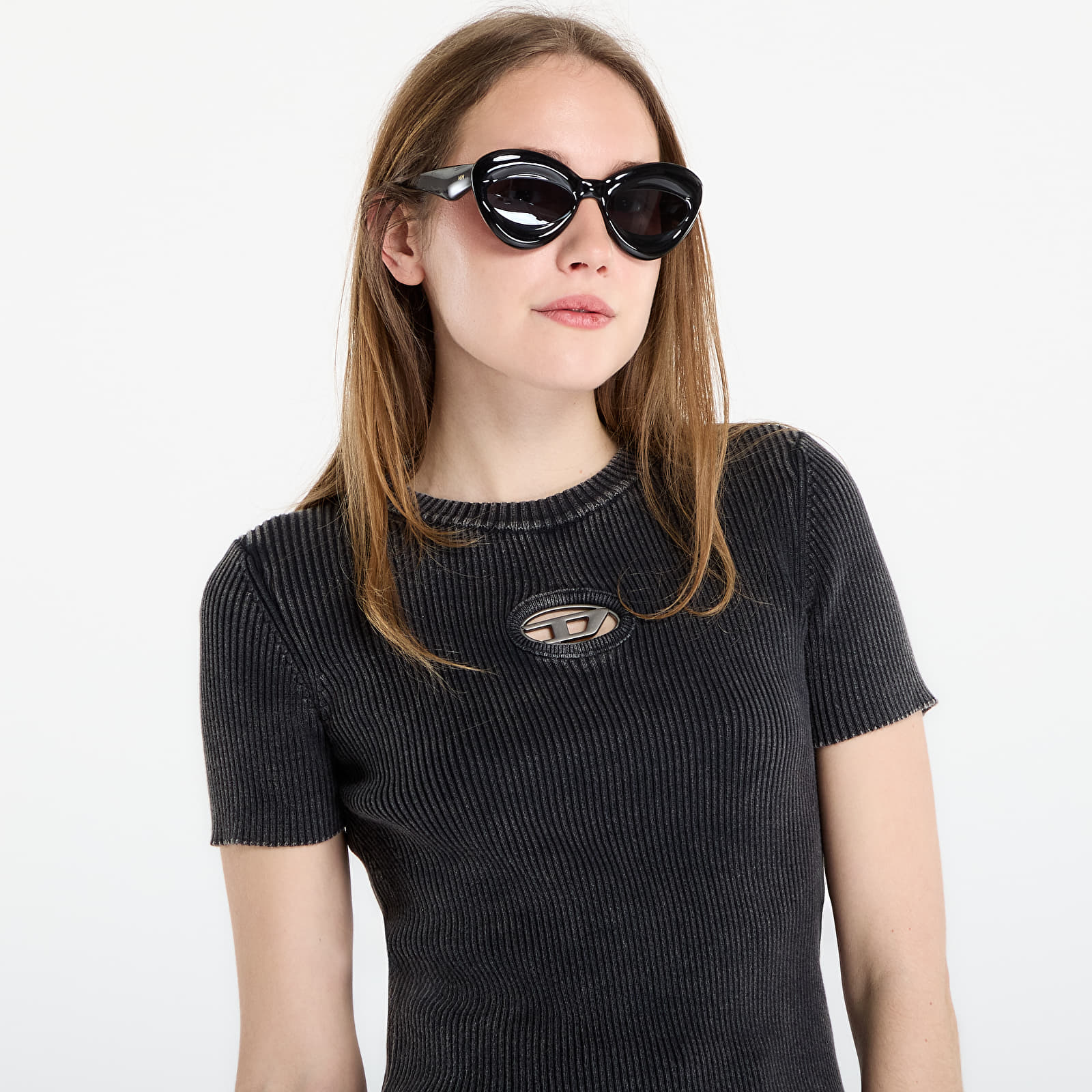 Γυναικεία πουλόβερ DIESEL M-Anchor-A-Ss Knitwear Black