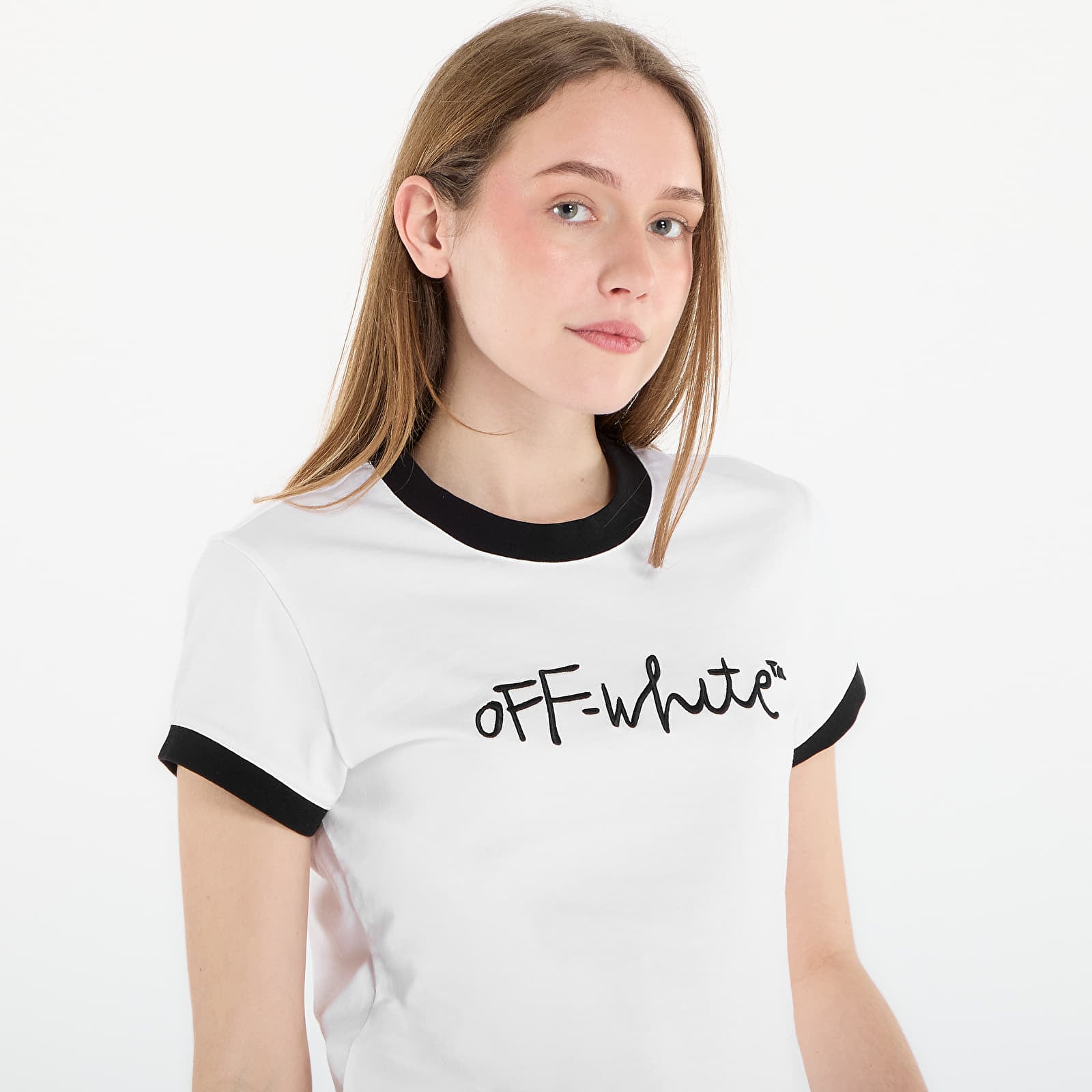T-shirts  Off-White Embr Script Fitted Tee White