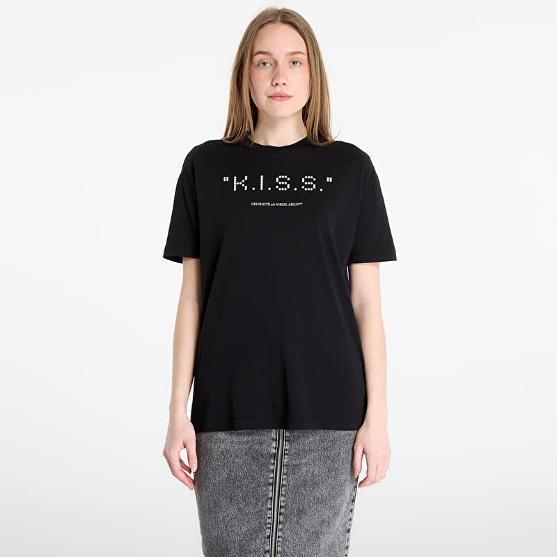Off-White Kiss Quote Reg Tee Black