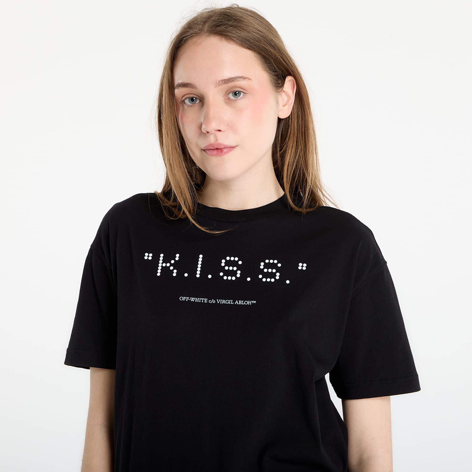 Tričká Off-White Kiss Quote Reg Tee Black