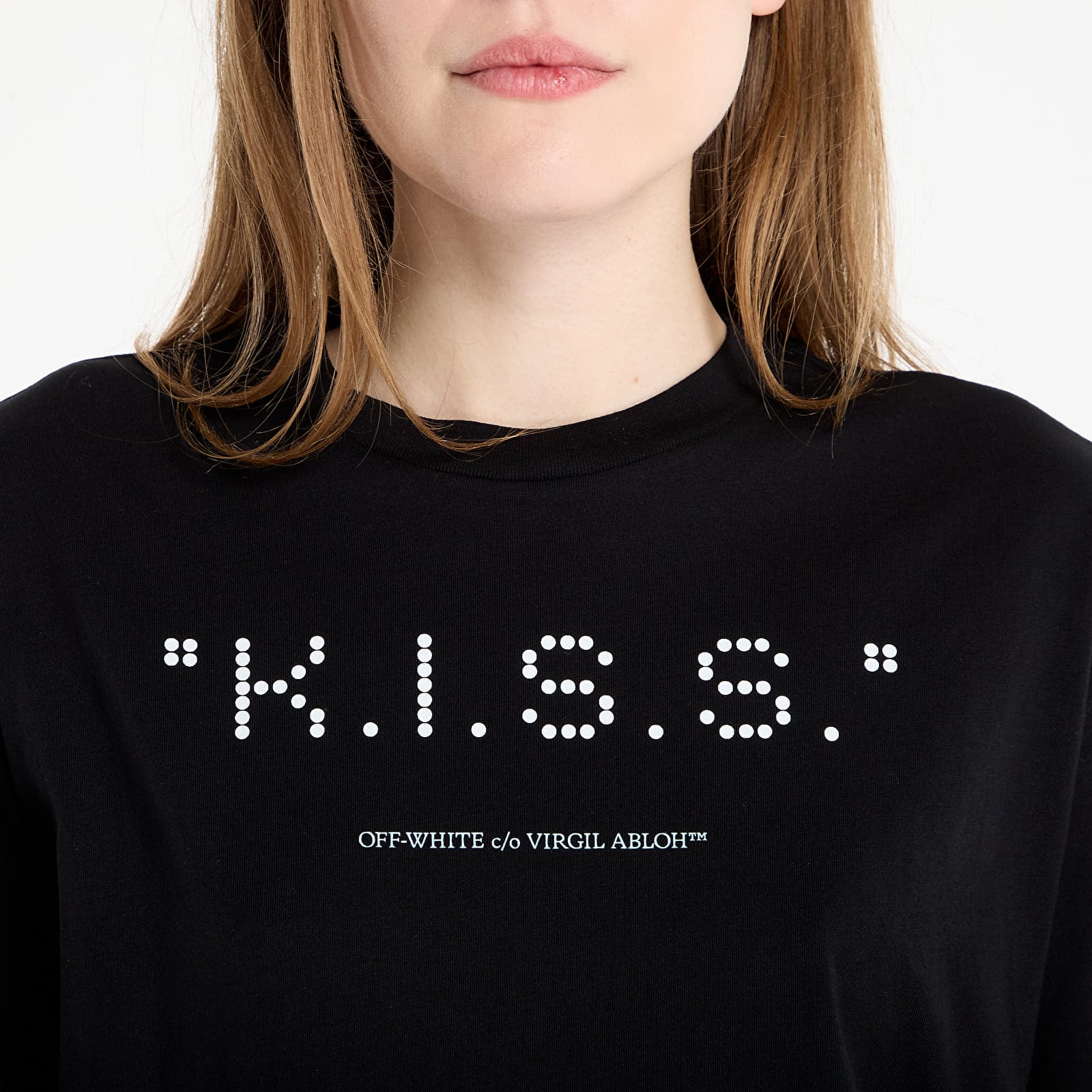 Tričká Off-White Kiss Quote Reg Tee Black