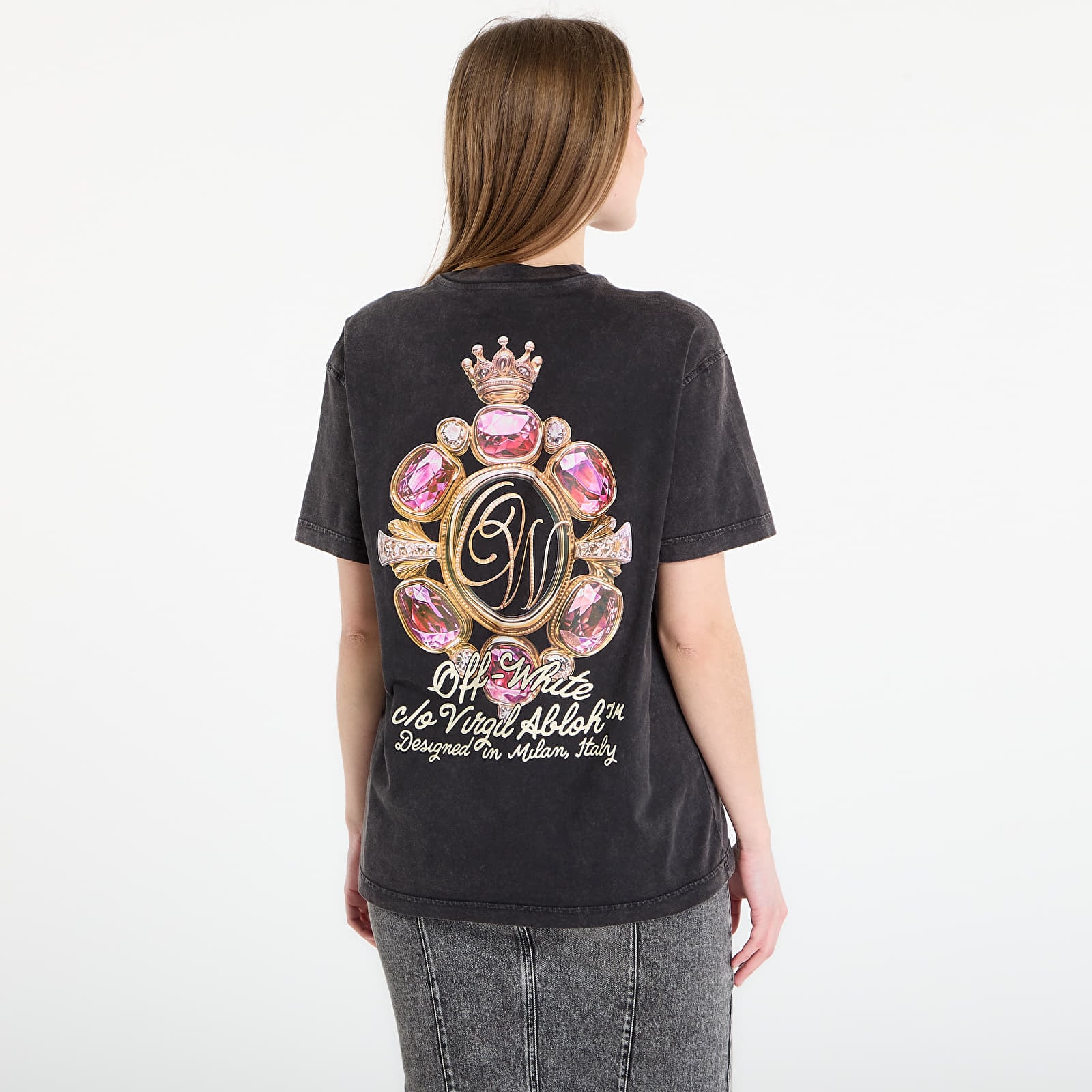 T-shirts  Off-White Royal Jwls Reg Tee Marble Black