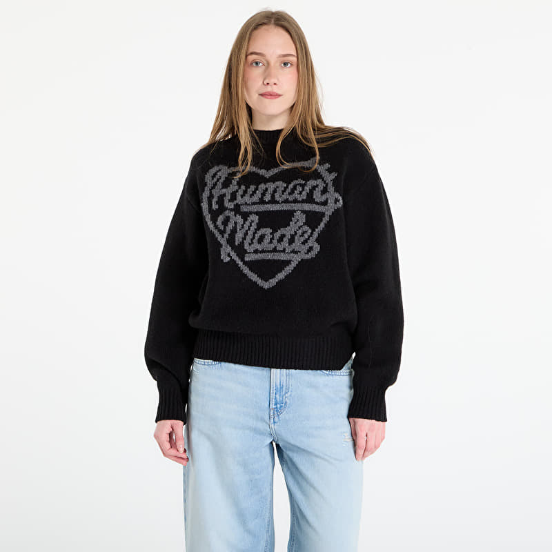 Trui HUMAN MADE Heart Knit Sweater UNISEX Black