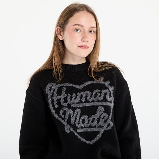 Sweaters HUMAN MADE Heart Knit Sweater UNISEX Black (HM30CS035BK