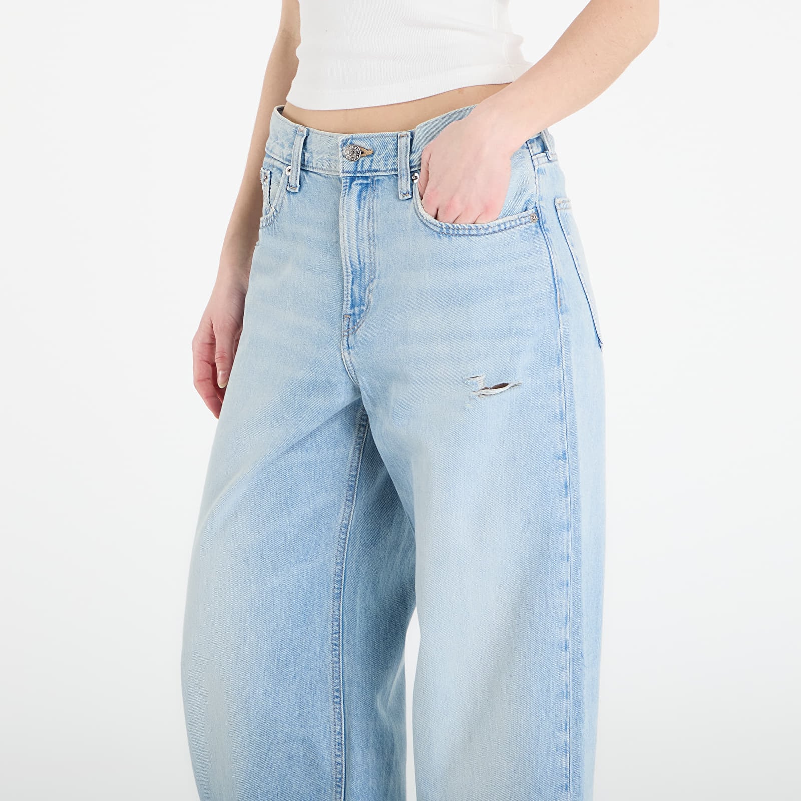 Kavbojke Calvin Klein Jeans Low Rise Baggy Ramshead Blue