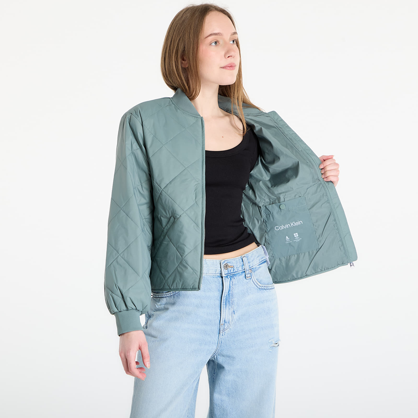 Якета Calvin Klein Jeans Lightweight Quilted Jacket Grey