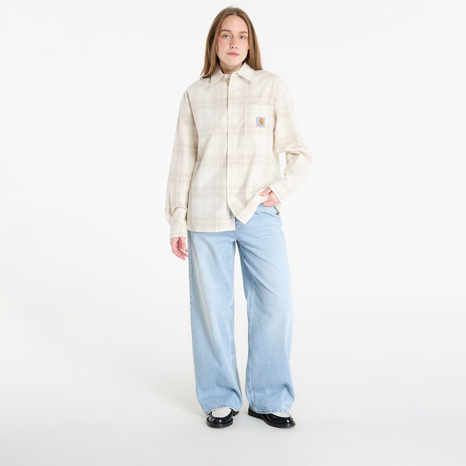 Košile Carhartt WIP L/S Wilber Shirt UNISEX Wilber Check/ Natural