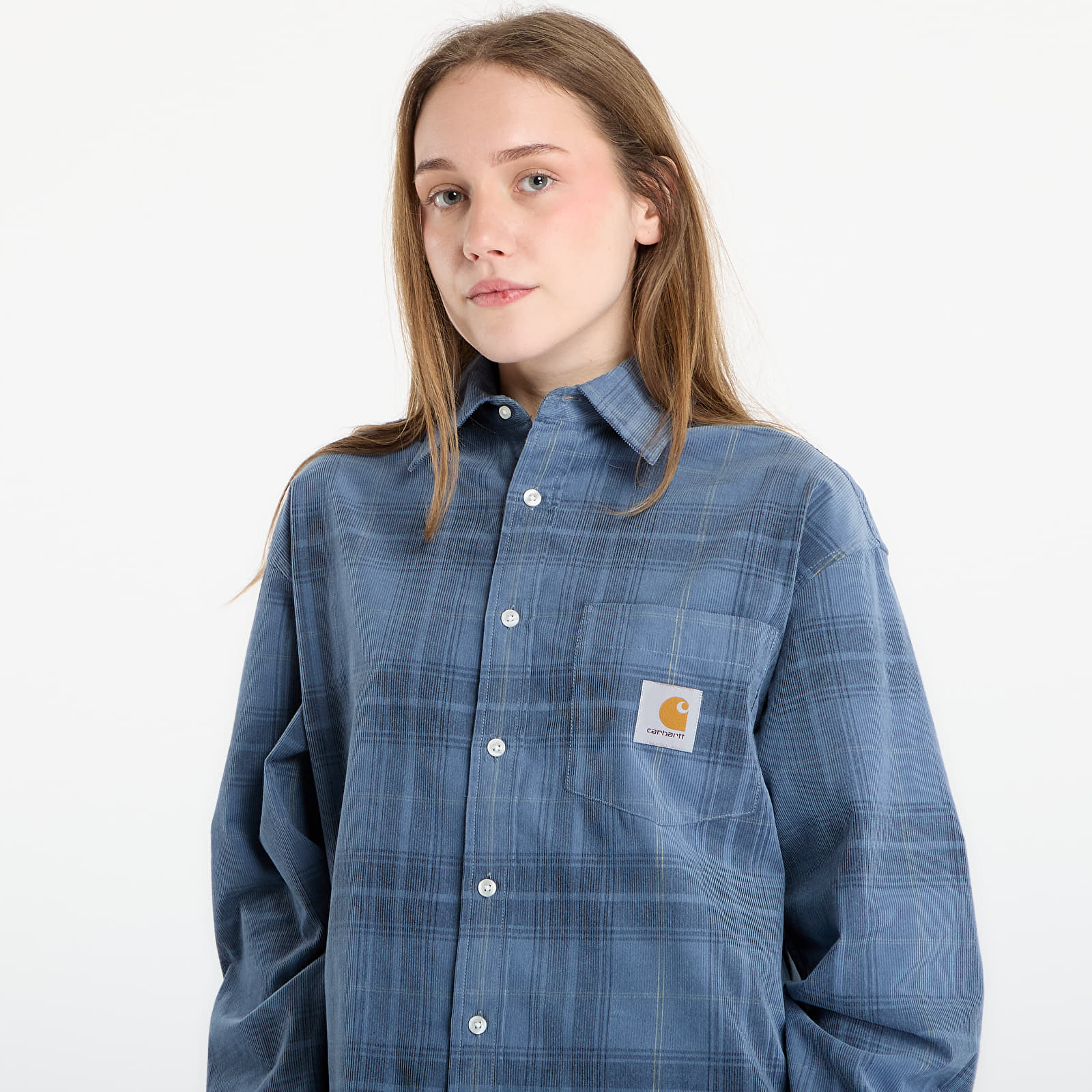 Košile Carhartt WIP L/S Wilber Shirt UNISEX Wilber Check/ Velvet Blue