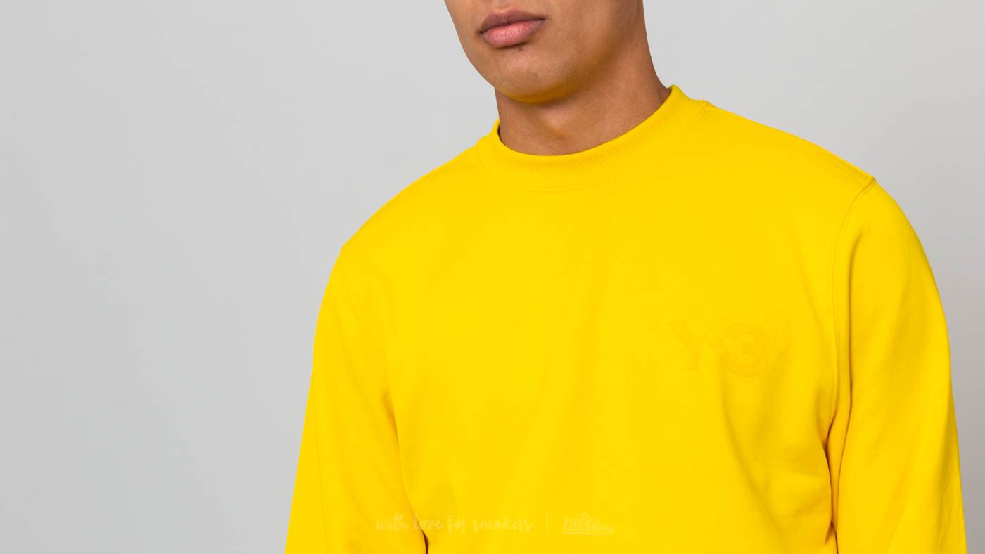 Džemperiai su gobtuvais ir džemperiai Y-3 Classic Crewneck Sweatshirt Yellow