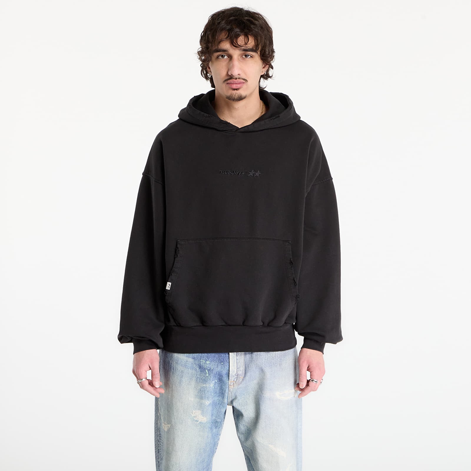 Felpe TwoJeys Icon Hoodie Stone Washed Black