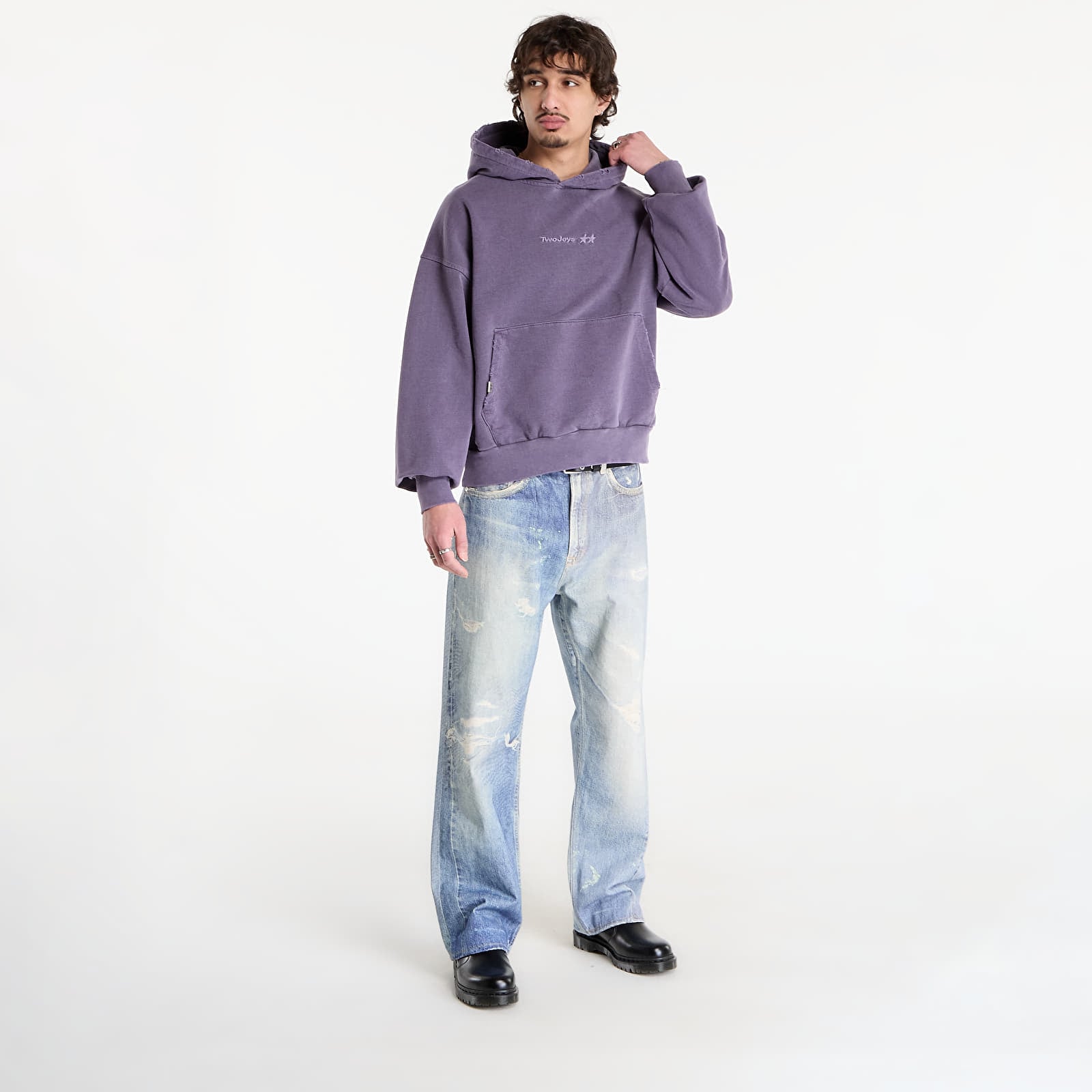 Felpe TwoJeys Icon Hoodie Pigment Dyed Purple