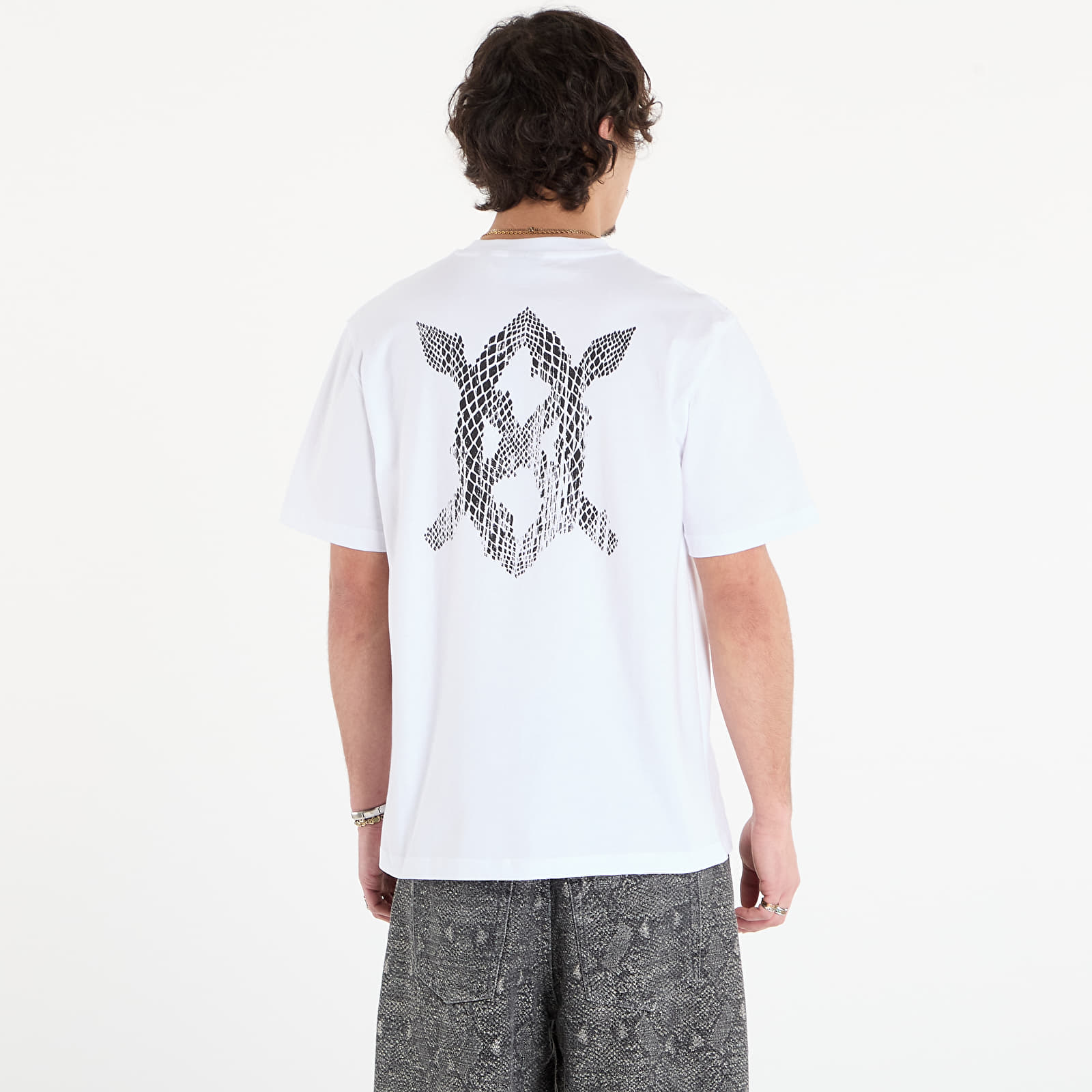 Magliette Daily Paper Snake Shield Ss Tee White