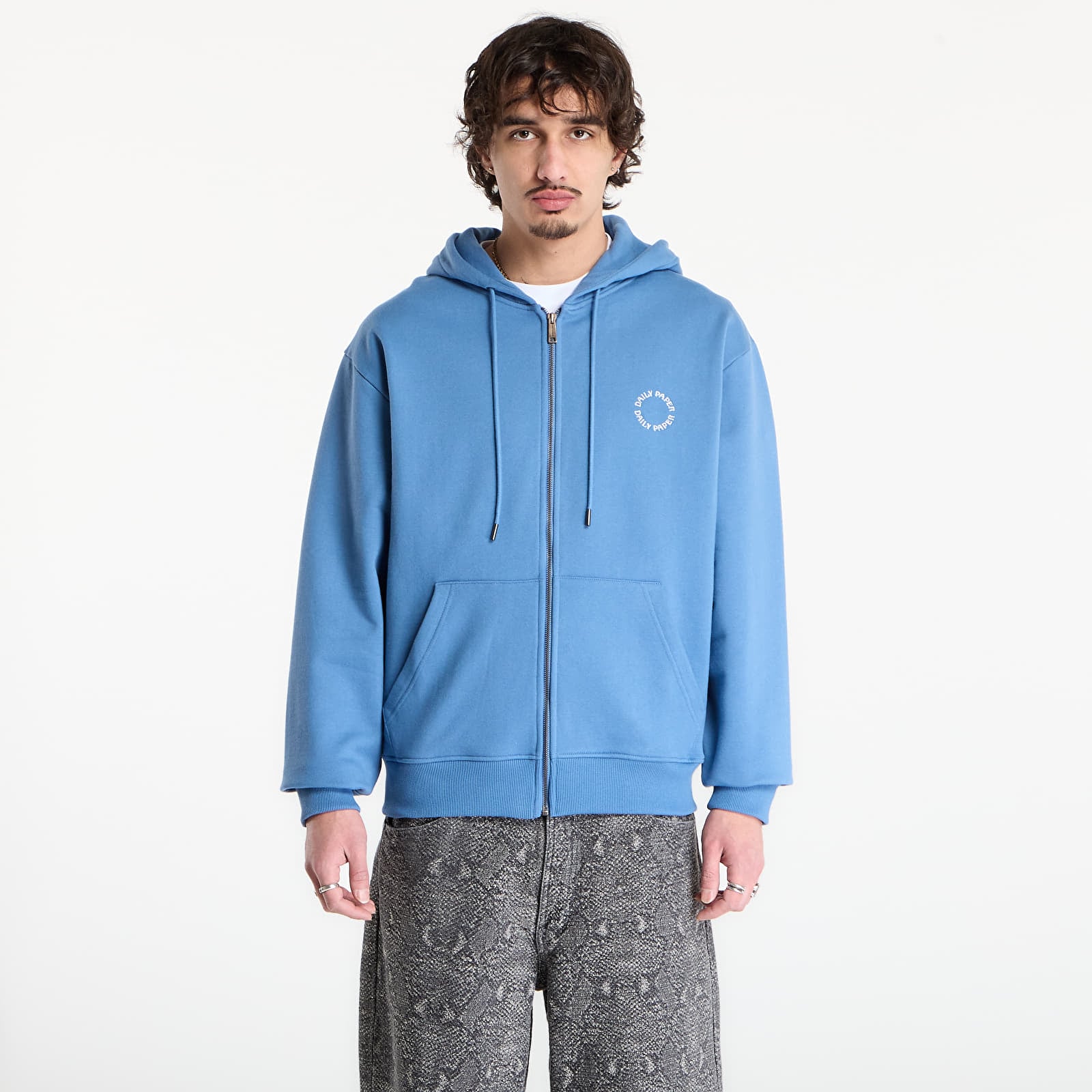 Hupparit ja collegepaidat Daily Paper Orbit Embroidery Zip Hoodie Quiet Harbor