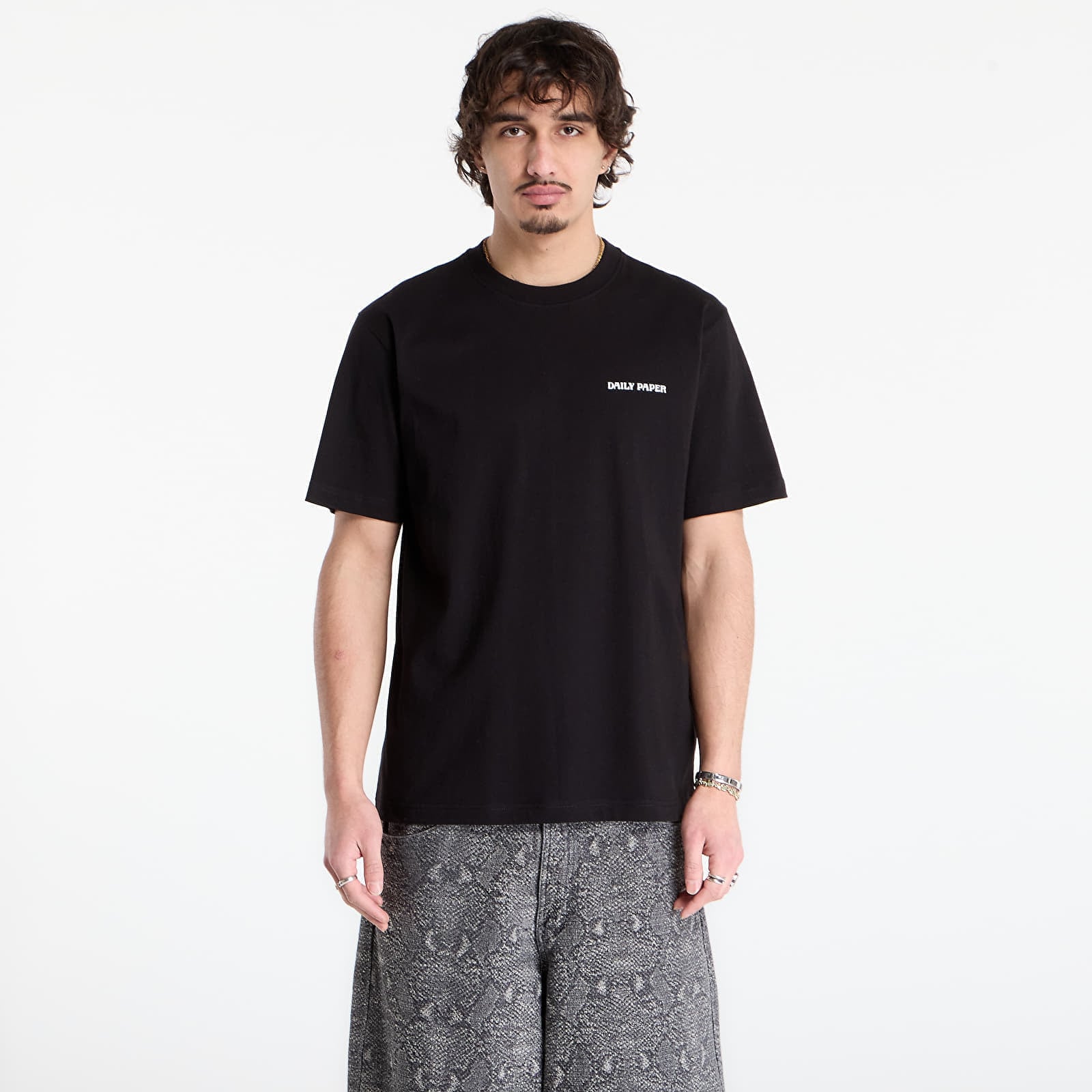 Tricou Daily Paper Chain Shield T-Shirt Black XL