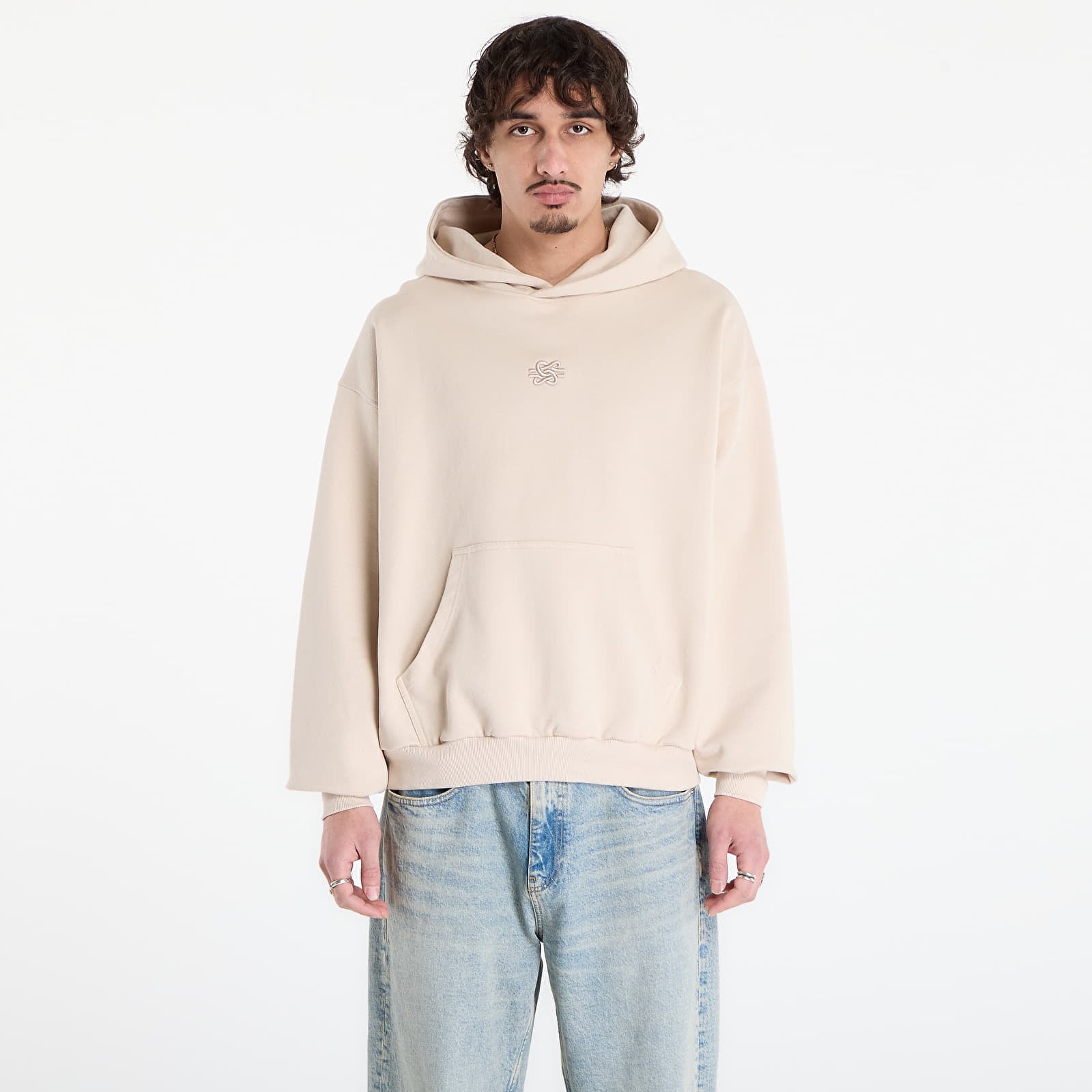 Sweatshirt Filling Pieces Hoodie Boxy Embroidered Peyote XL