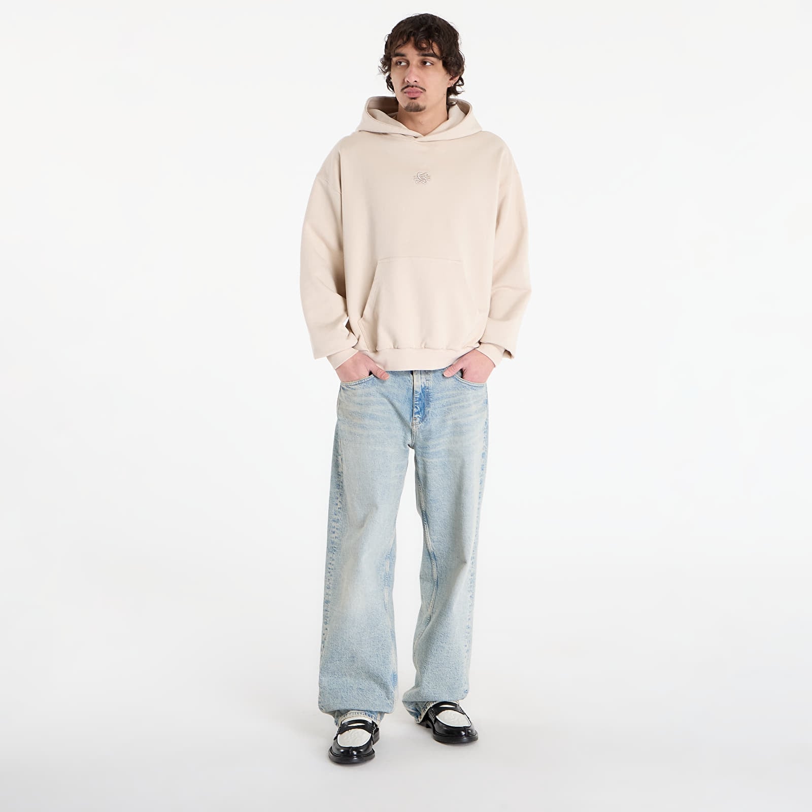 Bluzy Filling Pieces Hoodie Boxy Embroidered Peyote