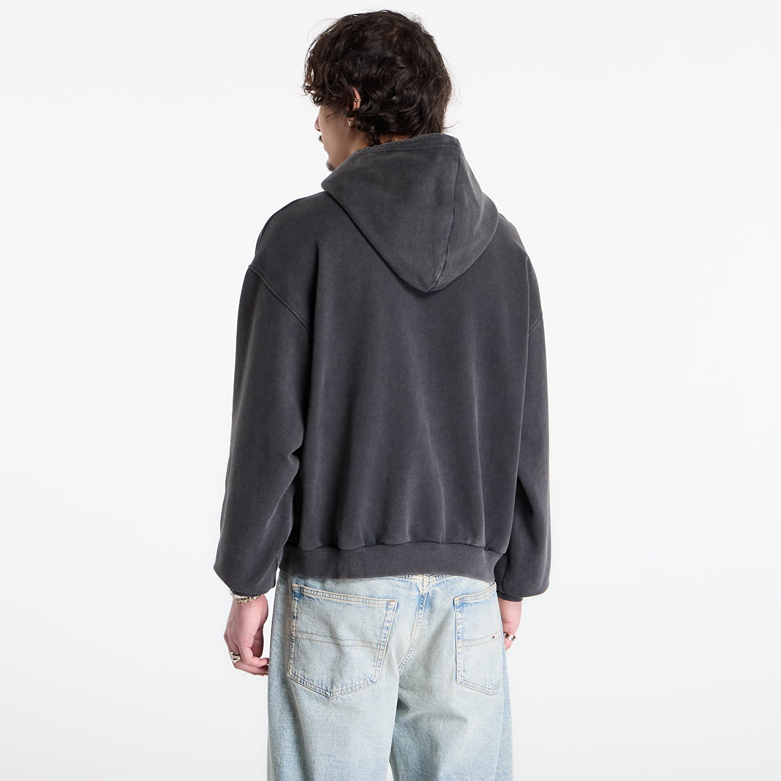 Bluzy Filling Pieces Hoodie Boxy Embroidered Vintage Black