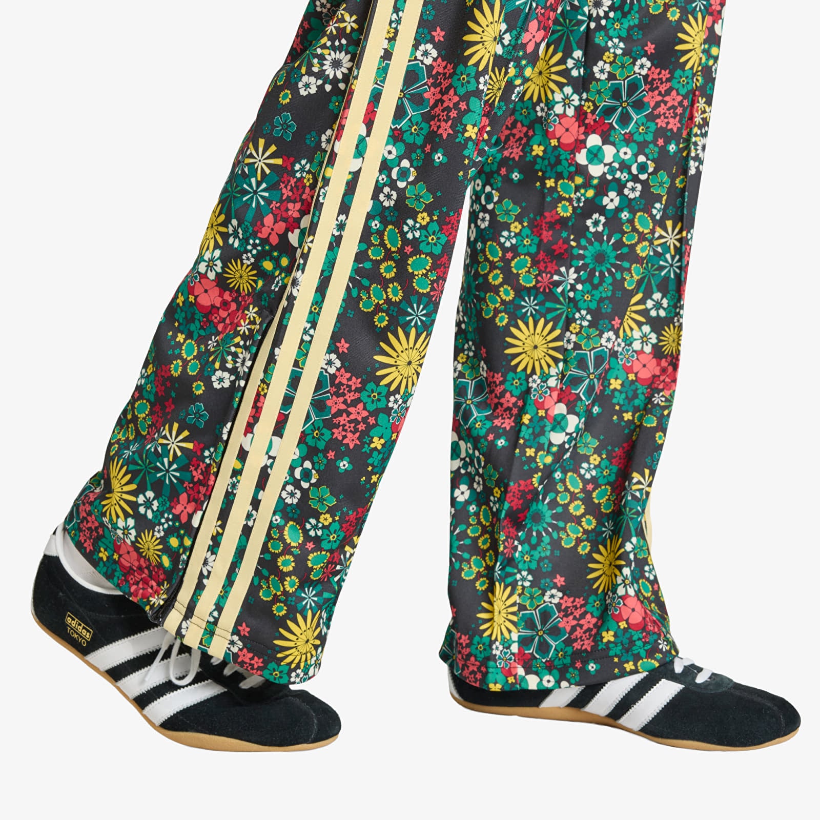 Ženske trenerke adidas Fb Loose Track Pants Black/ Bright Green/ Cgreen/ Eqtyel