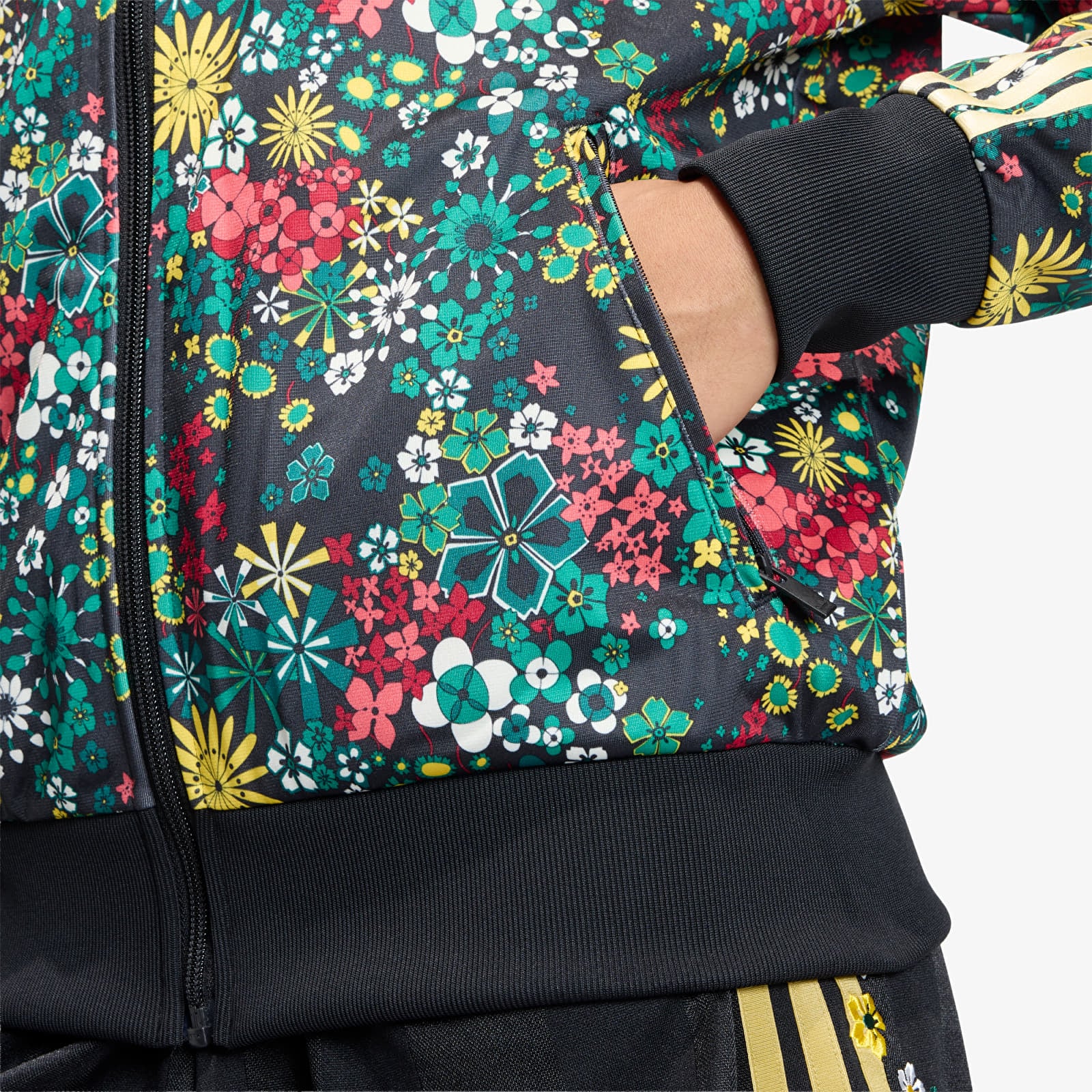 Women's hoodies adidas Firebird Tt Black/ Bright Green/ Cgreen/ Eqtyel