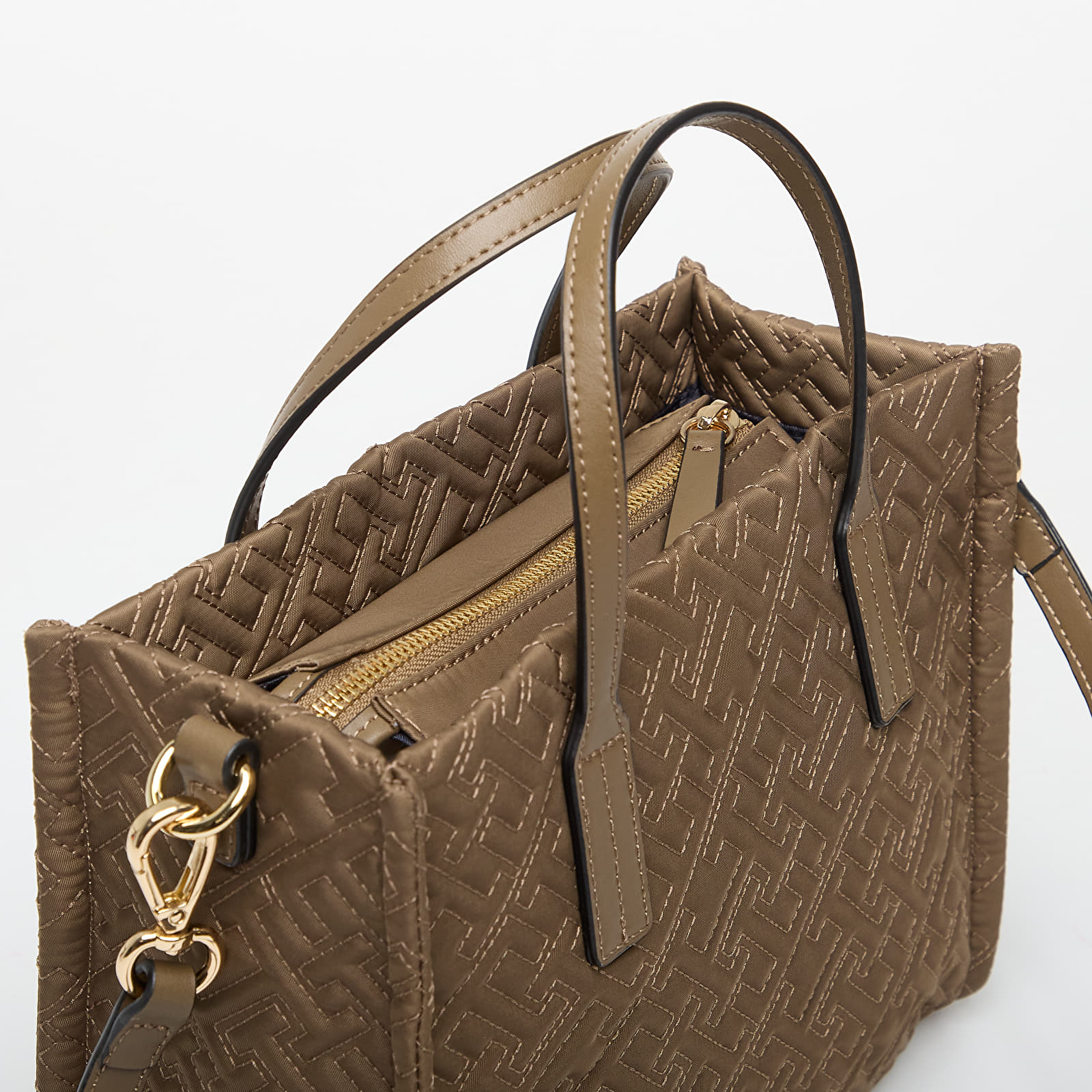 Handbags Tommy Hilfiger Th City Mini Tote Mono Nylon Brown