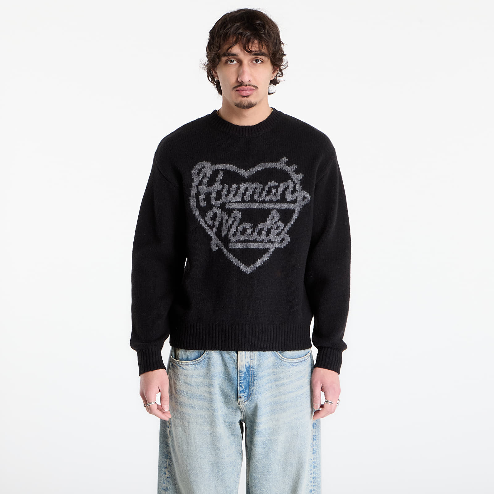 Pulover HUMAN MADE Heart Knit Sweater UNISEX Black M
