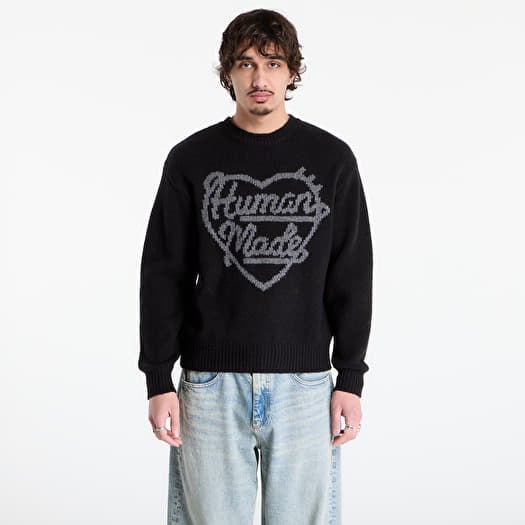 HUMAN MADE Heart Knit Sweater UNISEX Black