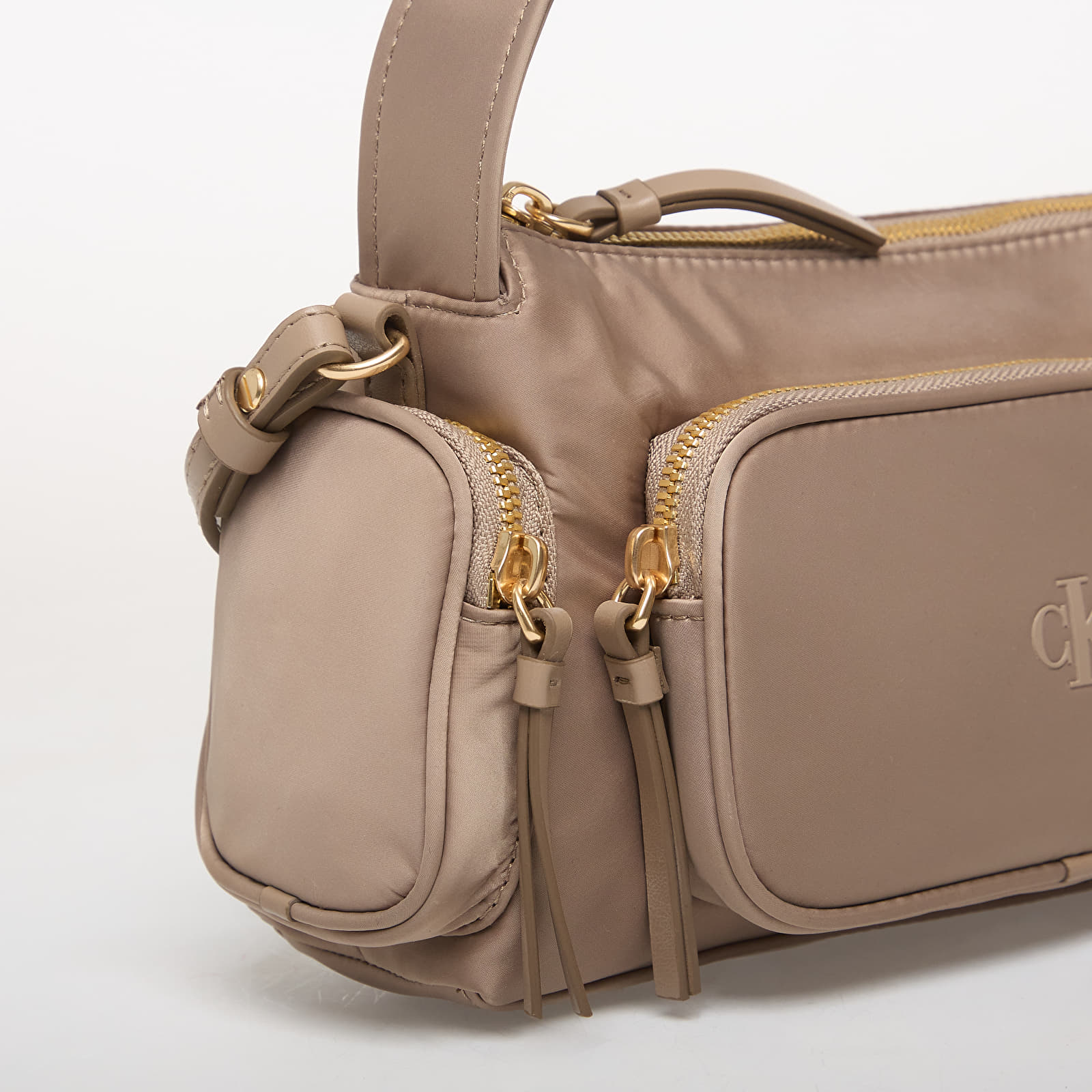 Handtaschen Calvin Klein Pocket Nylon Bag W/ Strap Beige