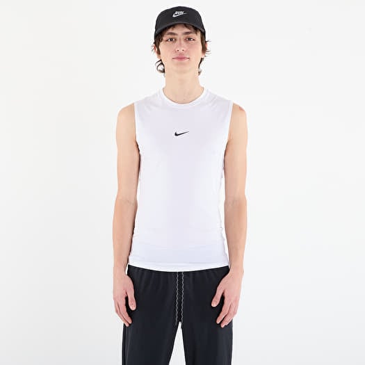 Nike Pro Men's Dri-FIT Tight Sleeveless Fitness Top White/ Black