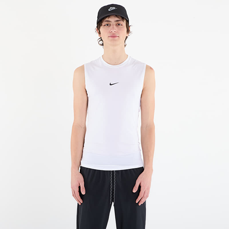 Tank top Nike Pro Men's Dri-FIT Tight Sleeveless Fitness Top White/ Black