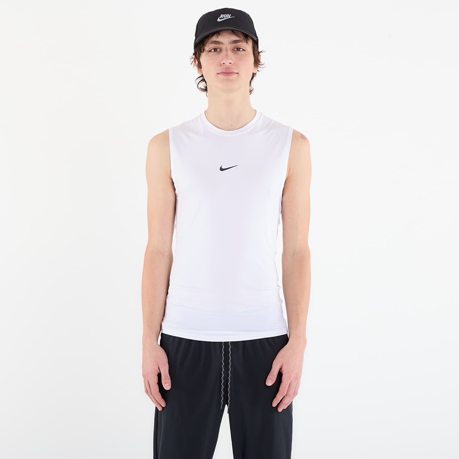 Canotta Nike Pro Men's Dri-FIT Tight Sleeveless Fitness Top White/ Black
