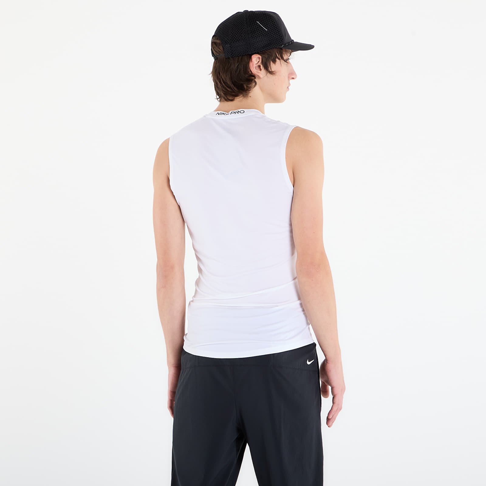 Canotta Nike Pro Men's Dri-FIT Tight Sleeveless Fitness Top White/ Black