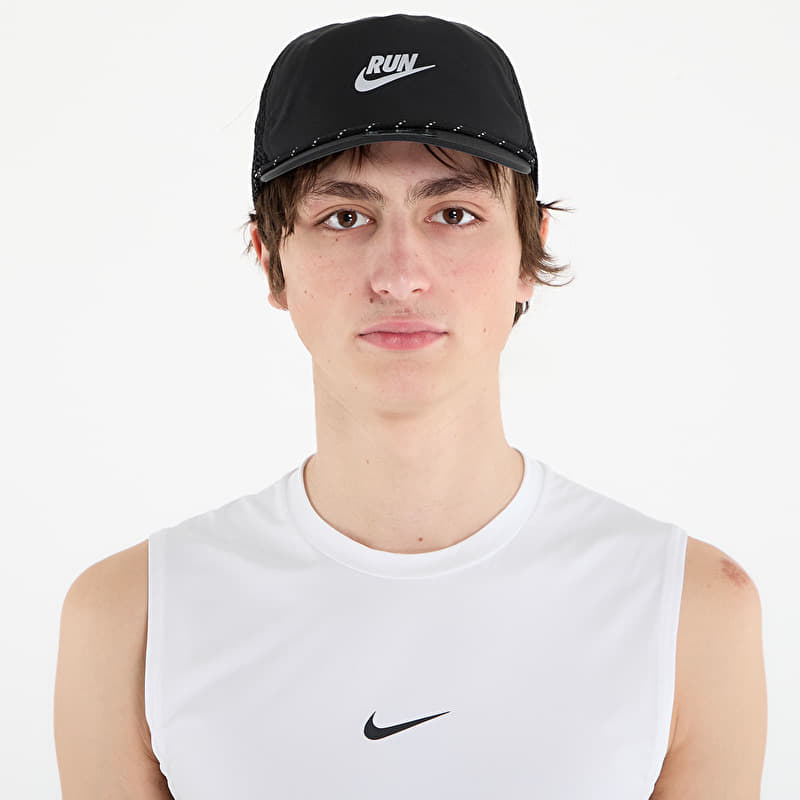 Nike Pro Dri-FIT Unstructured Swoosh Run Cap Black/ Anthracite/ Reflective Silv