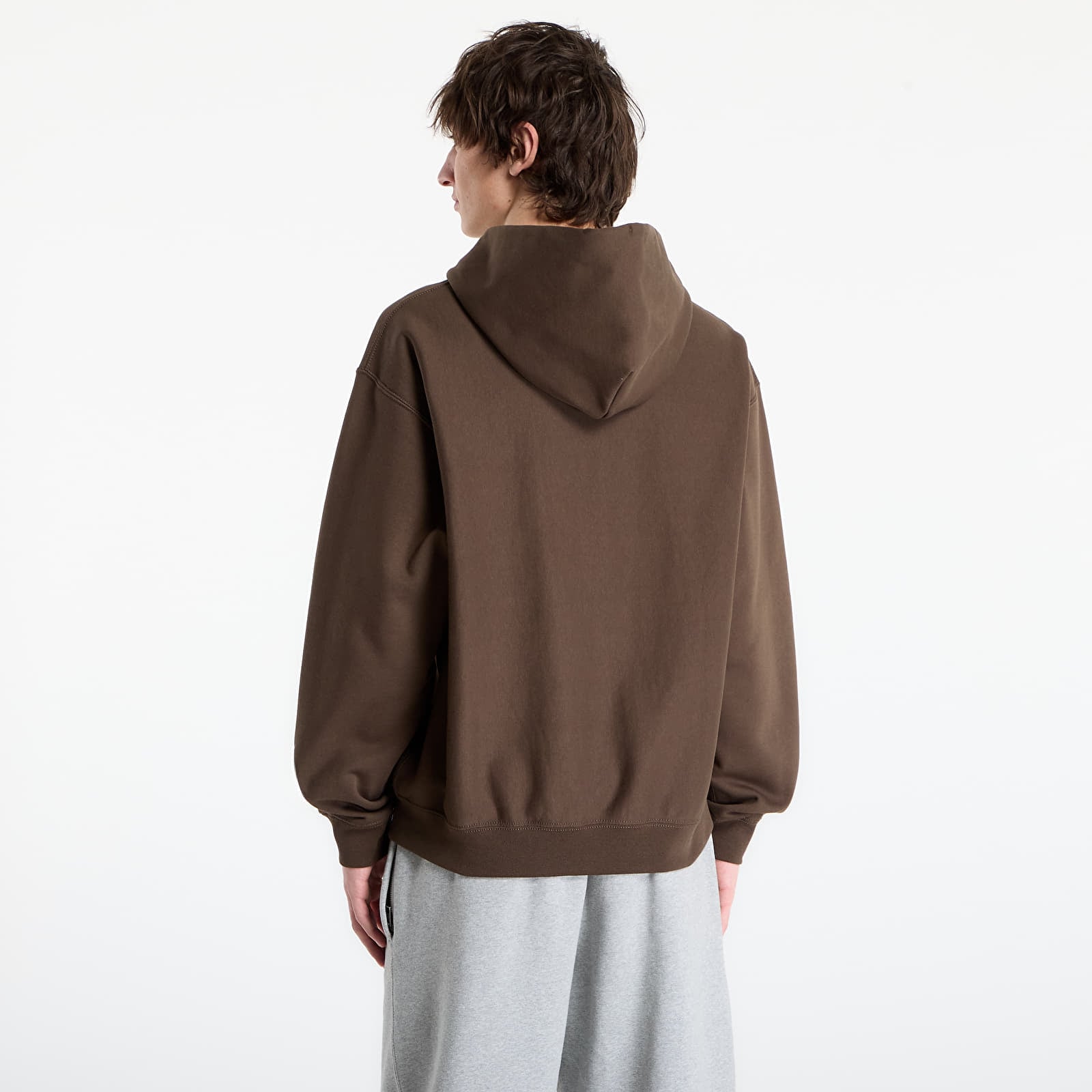 Dukserice Nike Solo Swoosh Men's Full-Zip Fleece Hoodie Dark Hazel/ White