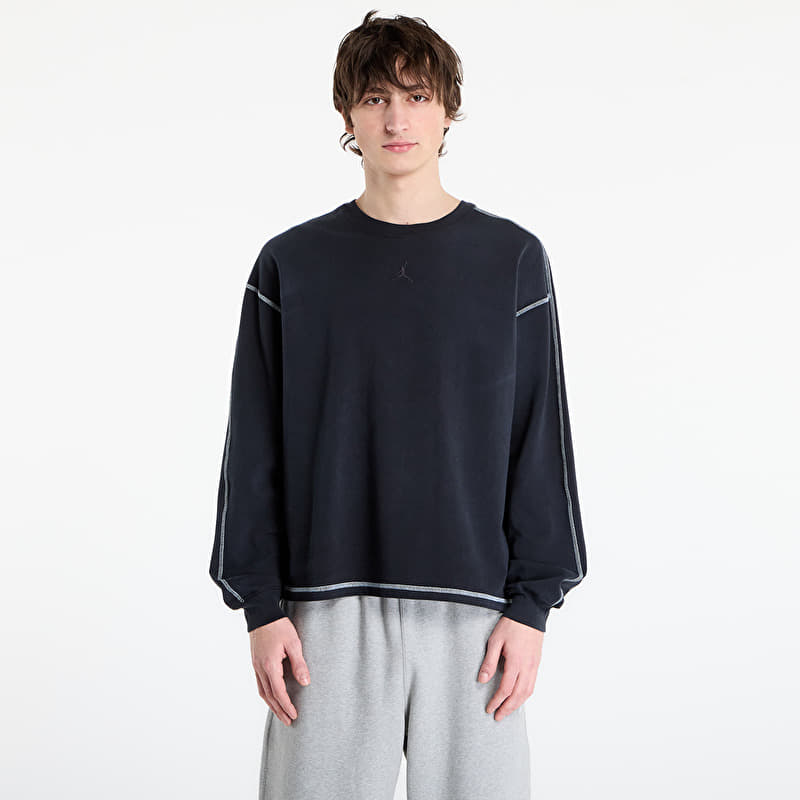Mikina Jordan Flight Men's Heavyweight Long-Sleeve Top Black/ Sail/ Black