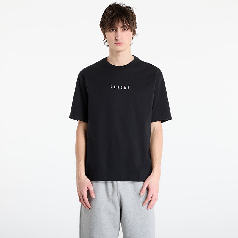 Jordan Men's Embroidered T-Shirt Black/ Sail/ Sail