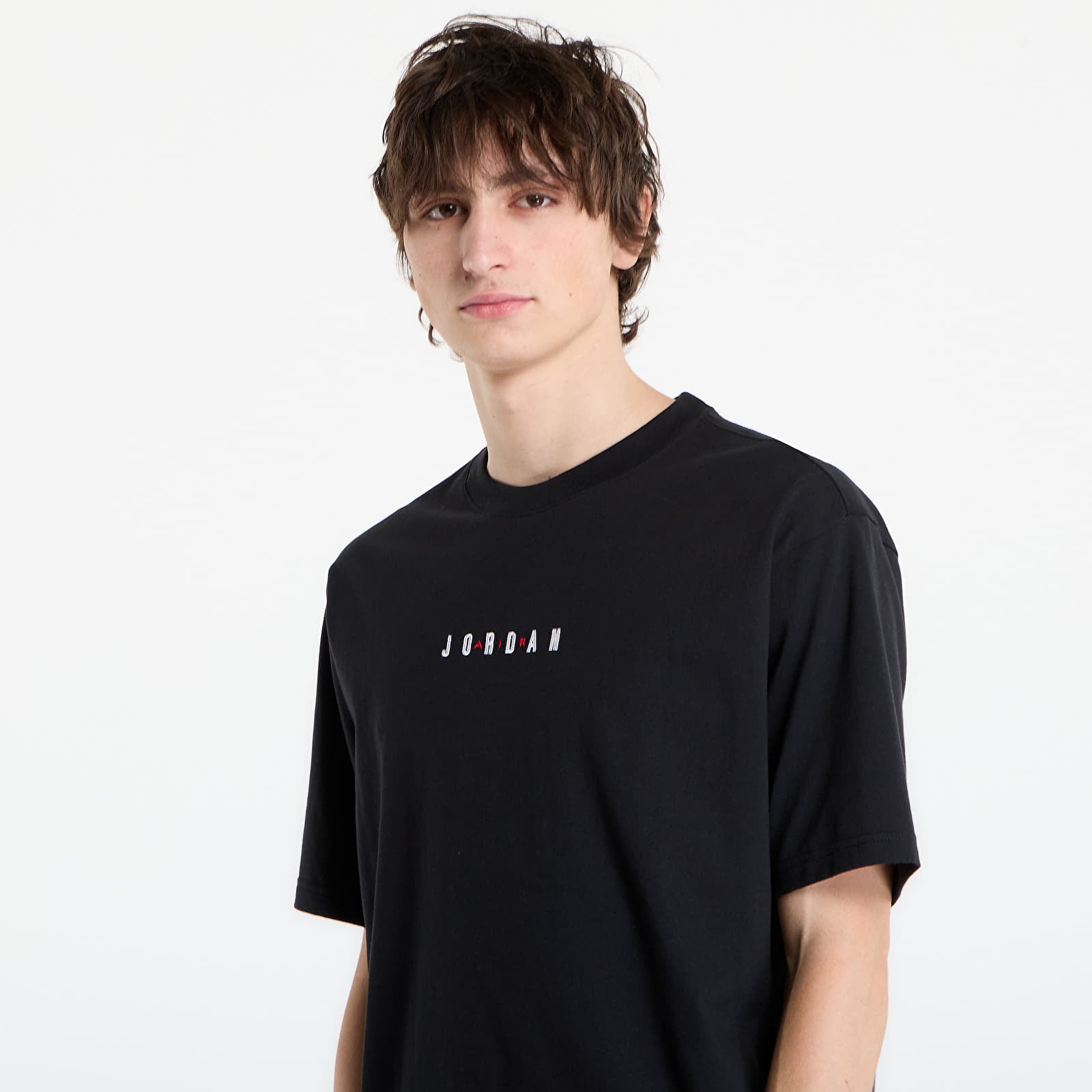 Тениски Jordan Men's Embroidered T-Shirt Black/ Sail/ Sail