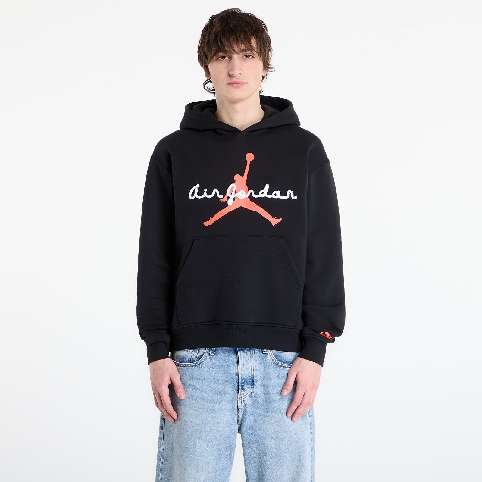 Sweatjacken und Sweatshirts Jordan Brooklyn Fleece Men's Pullover Hoodie Black/ Infrared 23