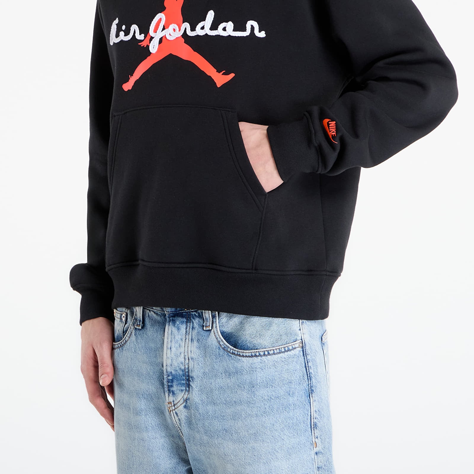 Sweatjacken und Sweatshirts Jordan Brooklyn Fleece Men's Pullover Hoodie Black/ Infrared 23