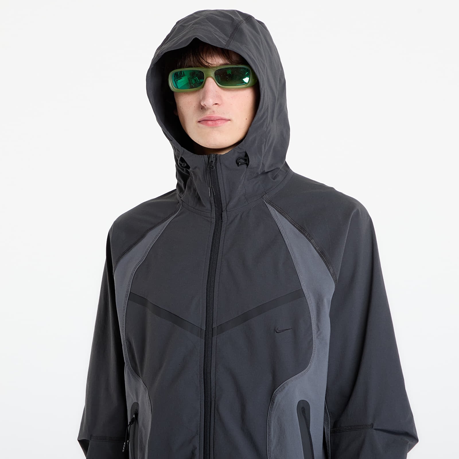 Giacche Nike Tech Men's Dri-FIT Woven Full-Zip Color-Block Windrunner Jacket Anthracite/ Iron Grey/ Black