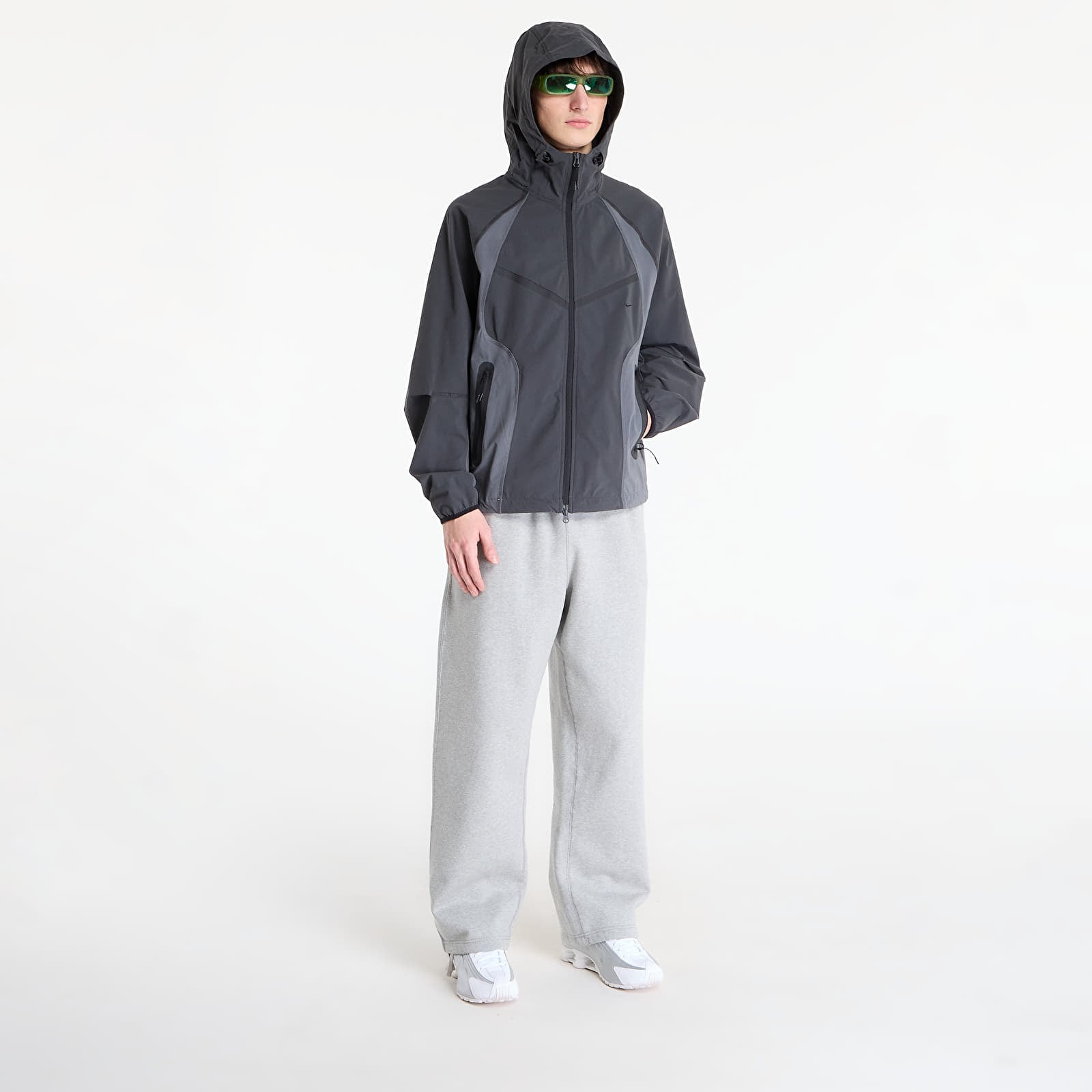 Giacche Nike Tech Men's Dri-FIT Woven Full-Zip Color-Block Windrunner Jacket Anthracite/ Iron Grey/ Black