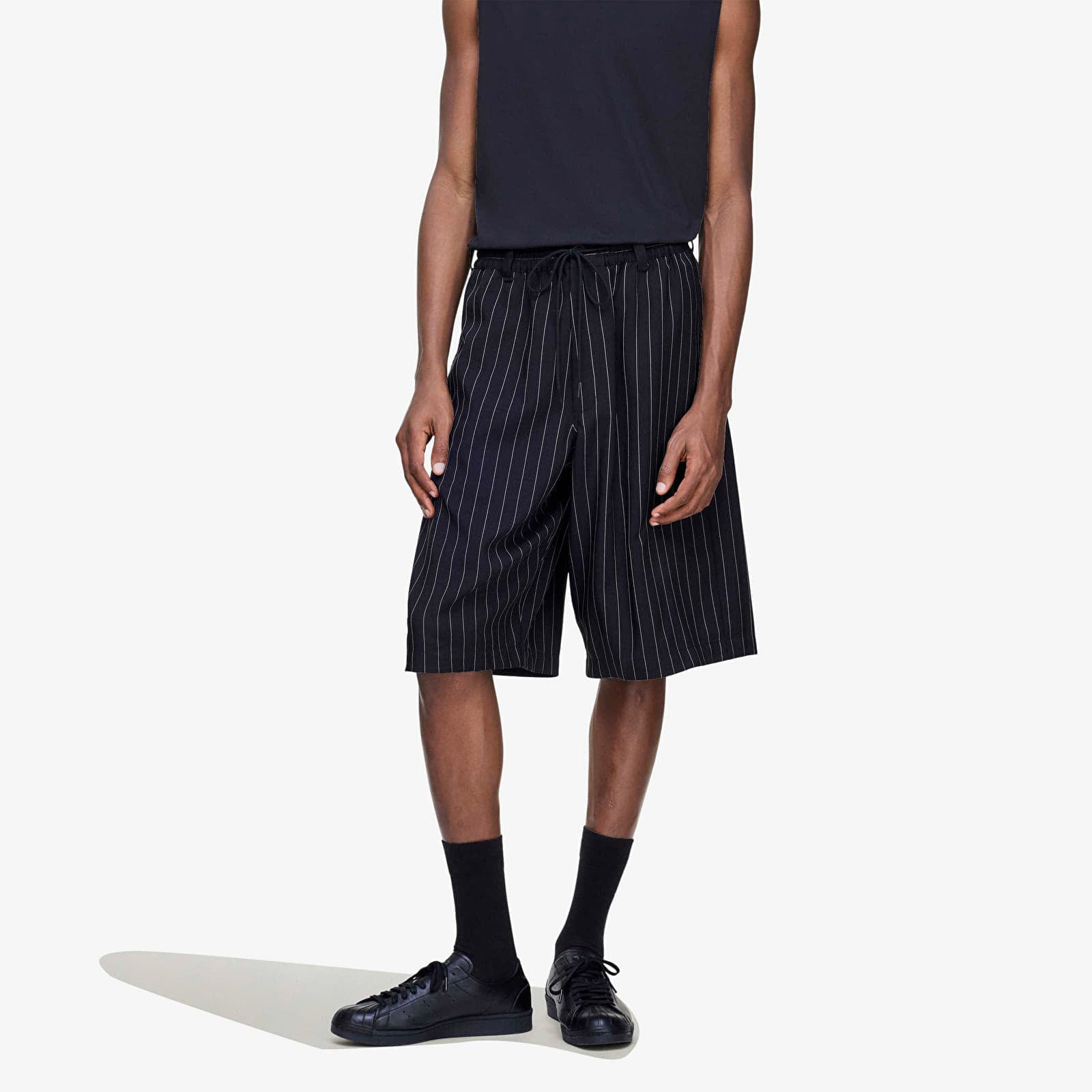 Pantaloni scurți Y-3 Sport Uniform Pinstripe Track Trousers Black L
