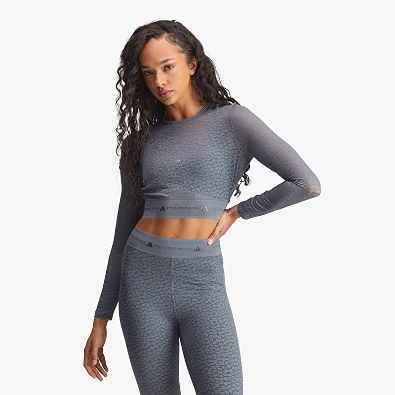 adidas x Stella McCartney Asmc Longsleeve Lace Crop Top Onix