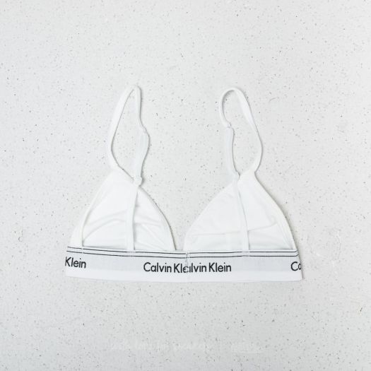 Calvin Klein Unlined Triangle Bra White Footshop