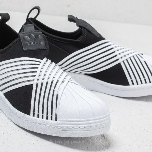 Women s shoes adidas Superstar Slip On W Core Black Ftw White Ftw White Footshop