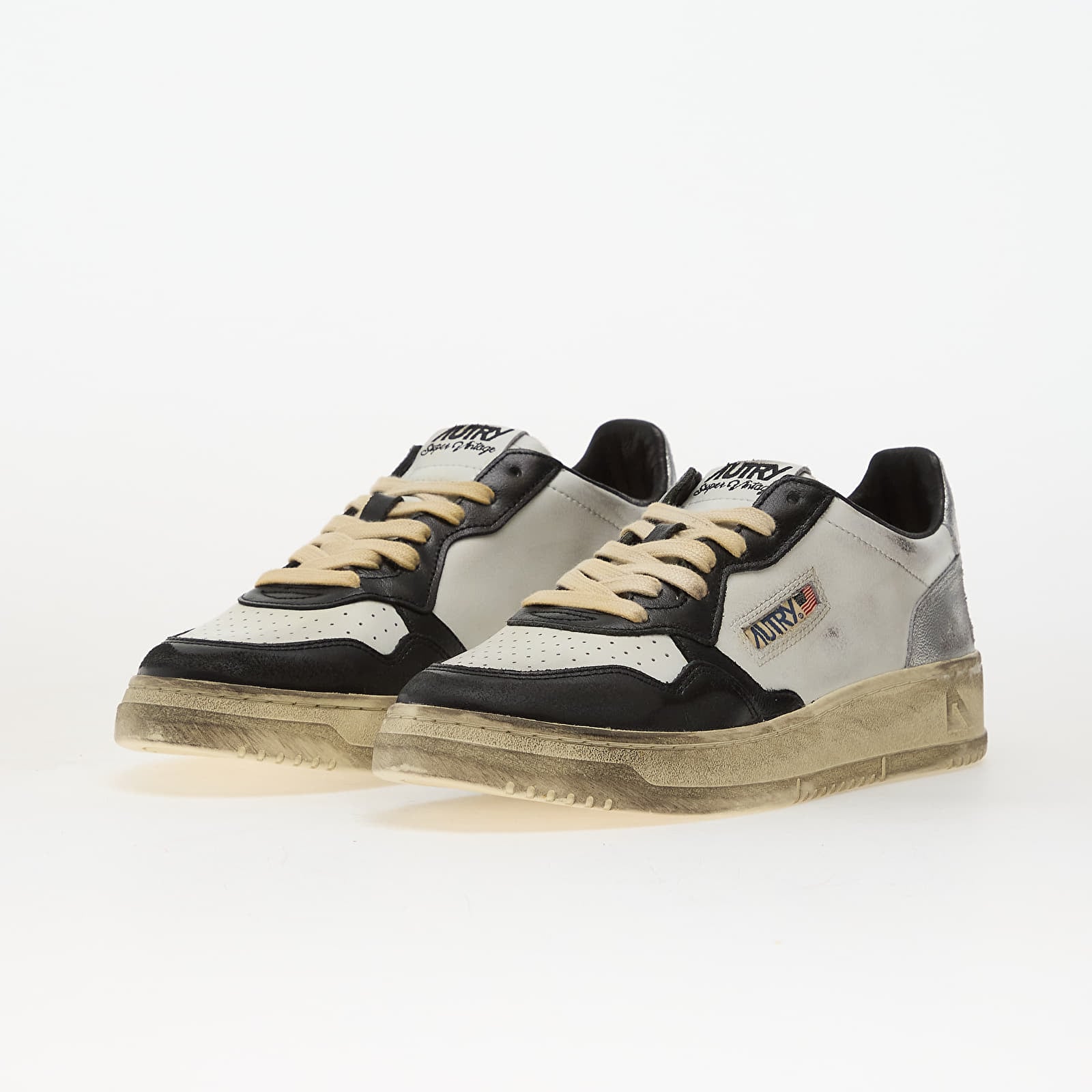 Мъжки кецове и обувки Autry Supvint Low Man Leat/ Leat White/ Black/ Sil