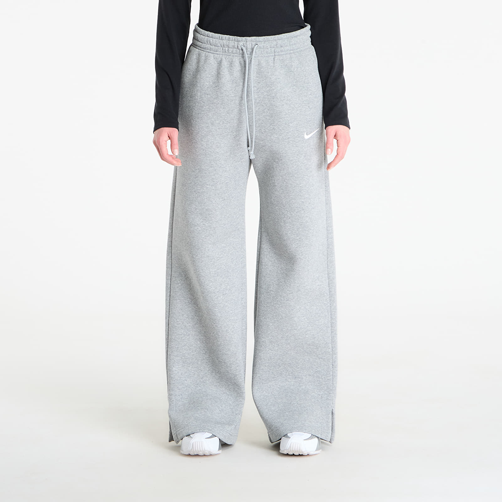 Pantaloni tuta donna Nike Sportswear Phoenix Fleece Women's High-Waisted Wide-Leg Pants Dk Grey Heather/ Sail