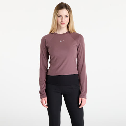 T-Shirt Nike Sportswear Chill Knit Women's Tight Long-Sleeve Ribbed Top Tattoo/ Sail