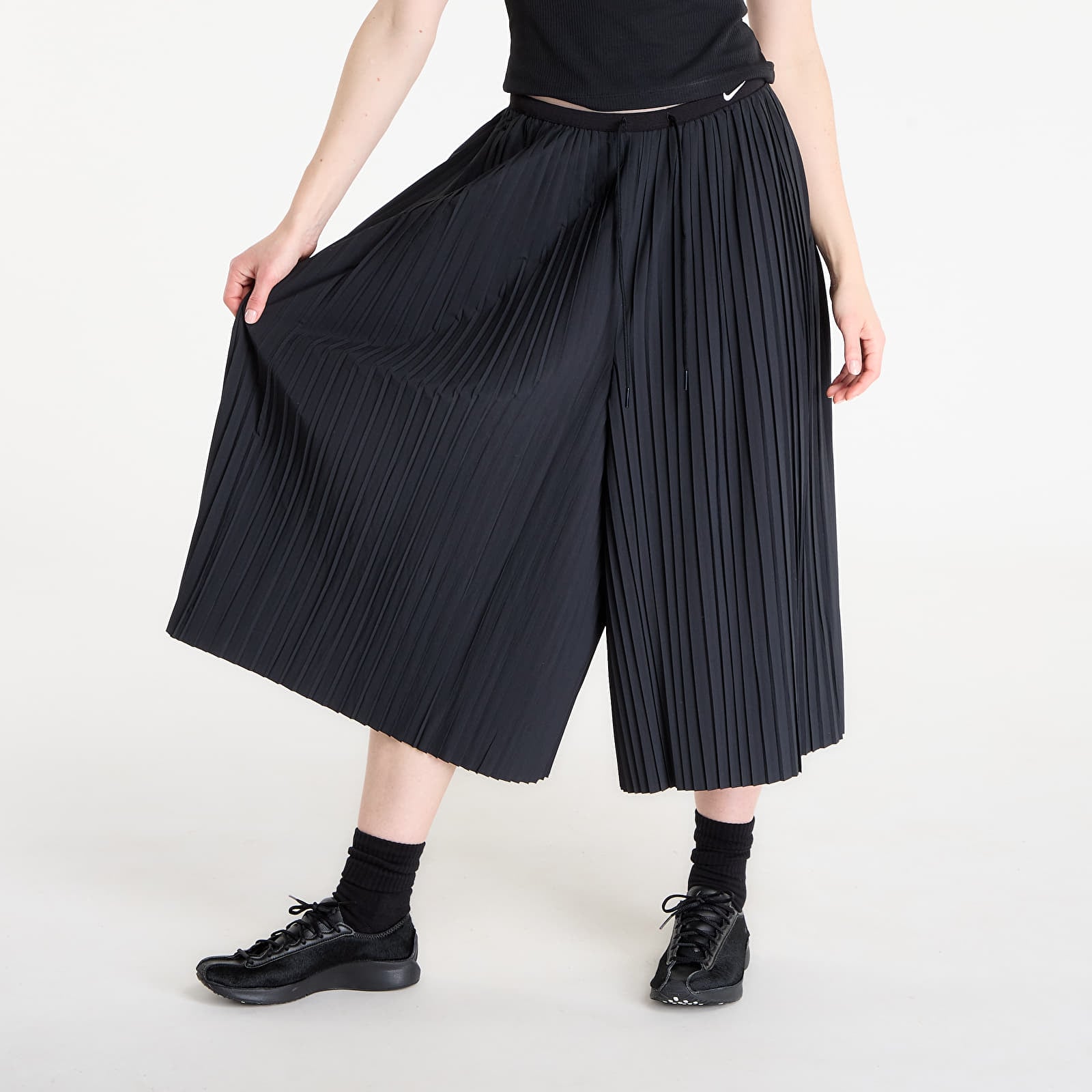Pantaloni donna Nike Sportswear Women's Oversized Mid-Rise Culotte Pants Black/ Sail