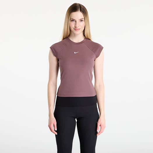 Nike Sportswear Chill Knit Women's Tight Short-Sleeve Ribbed Top Tattoo/ Sail